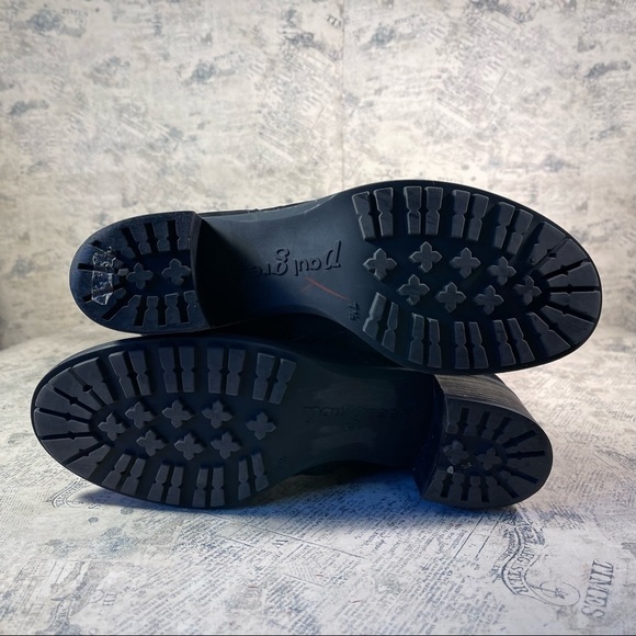 Paul Green Women's Black Suede Leather Buckle Zippered Tall Boots - Picture 12 of 15